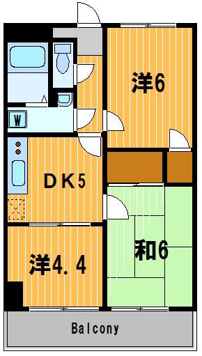 リブステージ横浜(3DK/7階)の間取り写真