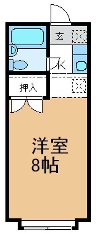 パルコート(1K/1階)の間取り写真