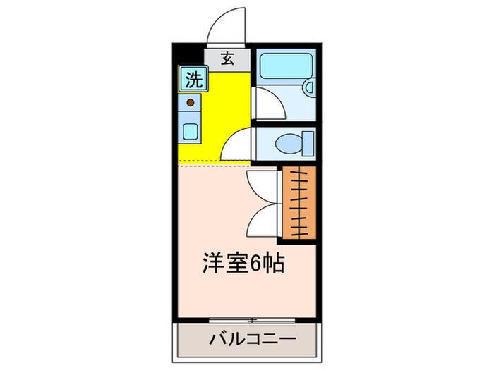 パークテラス(ワンルーム/3階)の間取り写真