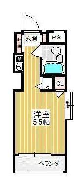 ウィンベルソロ堀切菖蒲園(ワンルーム/1階)の間取り写真