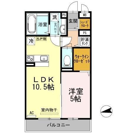 D-ROOM半田(1LDK/3階)の間取り写真