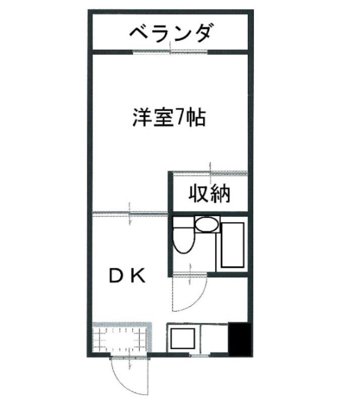 本大ビジネスホテル2号館(1K/3階)の間取り写真