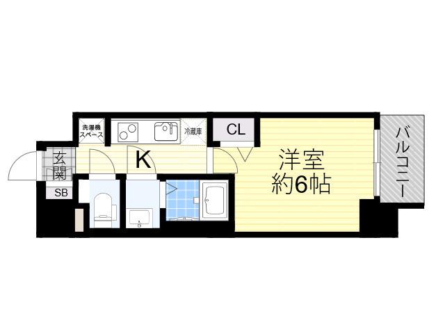 プレサンス野江内代ペルティエ(1K/5階)の間取り写真
