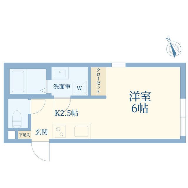 J-ARC武蔵小山(ワンルーム/3階)の間取り写真