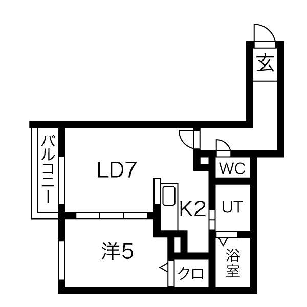 アルフォート(1LDK/4階)の間取り写真