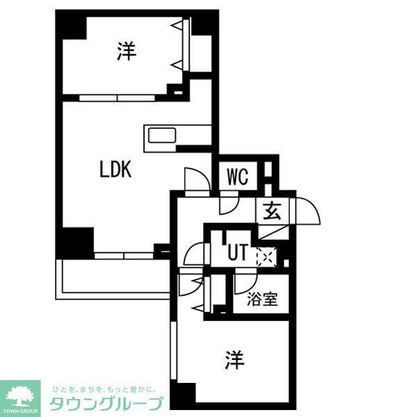 TRADIS錦糸町(2LDK/3階)の間取り写真