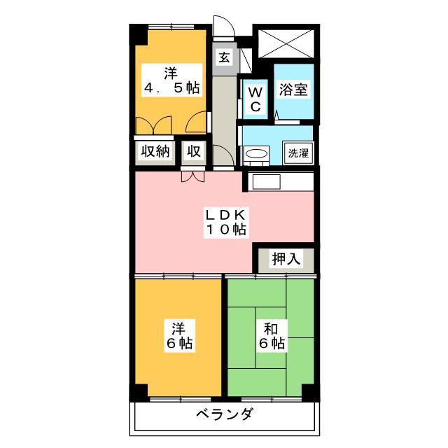 セレクト南万騎が原(3LDK/2階)の間取り写真