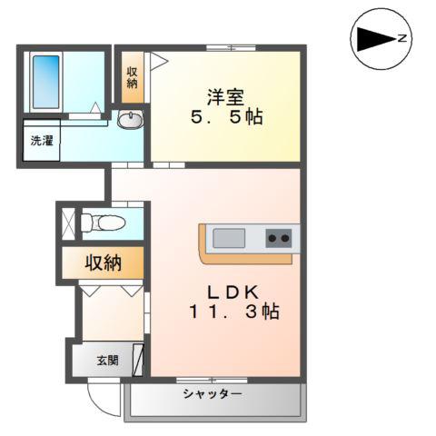 ＪＲ東海道本線 大垣駅 バス乗車時間：12分 最寄りバス停で下車 徒歩3分 2階建 築13年(1LDK/1階)の間取り写真