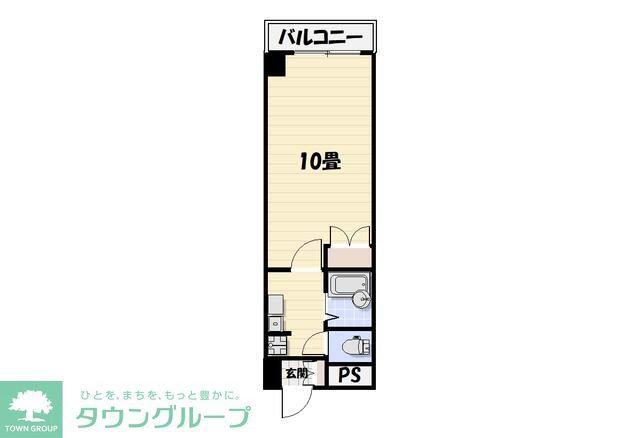 クレストガーデン野田(1K/2階)の間取り写真
