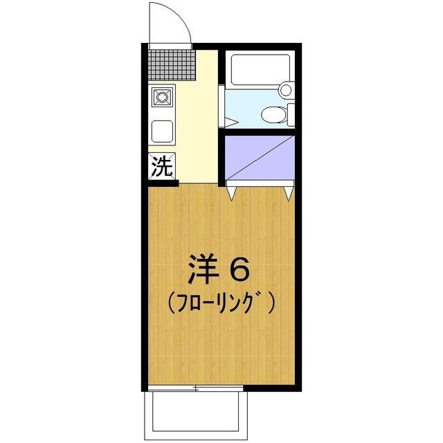 コーポラス23A(ワンルーム/2階)の間取り写真