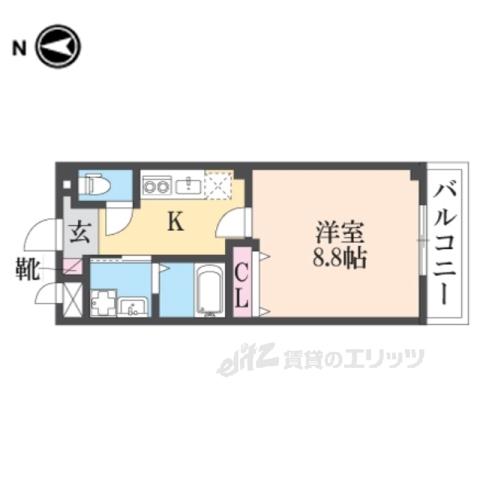 コンフォート ビスタ前田(1K/2階)の間取り写真