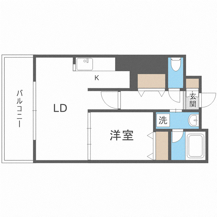 JP NOIE 円山表参道(1LDK/11階)の間取り写真
