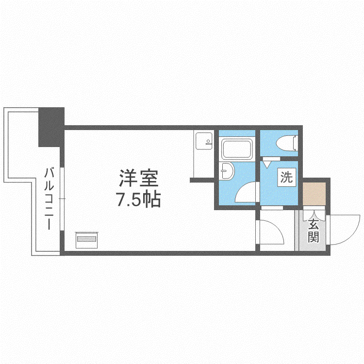 ノースビレッジ本江(ワンルーム/9階)の間取り写真