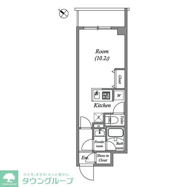 ルネサンスコート新宿余丁町(ワンルーム/2階)の間取り写真