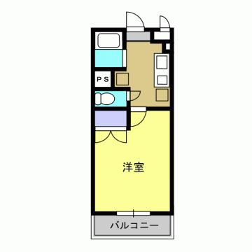 グリーン・ガレ(1K/3階)の間取り写真