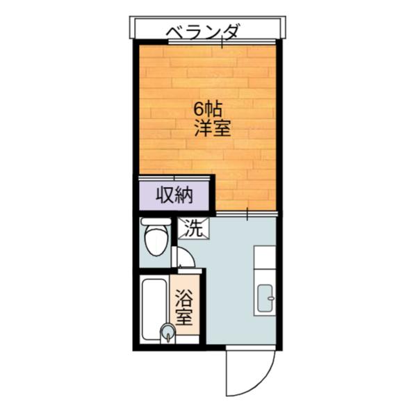 アビタシオン菅原(1K/2階)の間取り写真