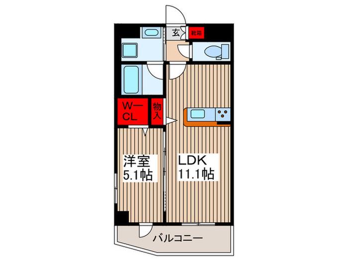 ALBA.BLD(1LDK/3階)の間取り写真