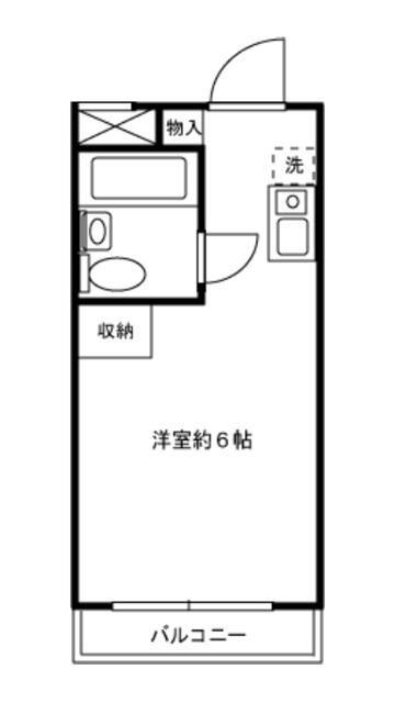 トップ大倉山(ワンルーム/2階)の間取り写真