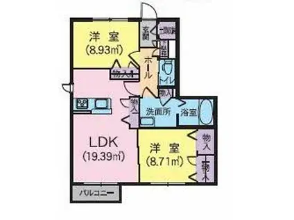 ARUMO(2LDK/1階)の間取り写真