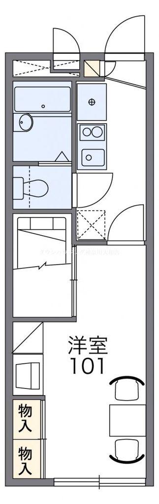 レオパレスエスペランサ(1K/2階)の間取り写真