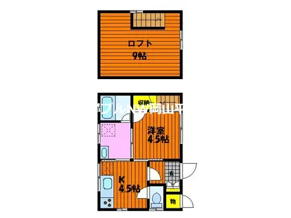 メゾンラフレーズII(2K/1階)の間取り写真