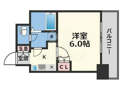 エステムプラザ梅田イースト(1K/5階)の間取り写真