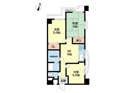 メゾンKITSUNEJIMA(3DK/2階)の間取り写真