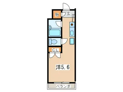 ファーストシティ六会(ワンルーム/1階)の間取り写真