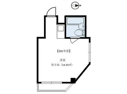 サニーマンション(ワンルーム/2階)の間取り写真
