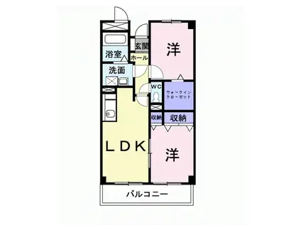 サントピア(2LDK/4階)の間取り写真