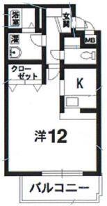 WILL(ワンルーム/1階)の間取り写真