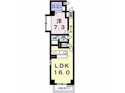 サニーレジデンス野田(1LDK/4階)の間取り写真
