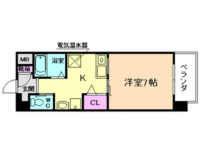エナブル塚本(1K/6階)の間取り写真