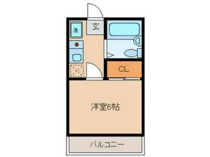 大和屋マンション(1K/2階)の間取り写真