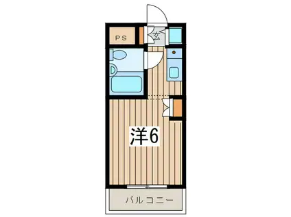 ウィンベル・ソロ三ツ境(ワンルーム/3階)の間取り写真