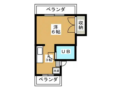 ソルフローレ横浜(ワンルーム/4階)の間取り写真