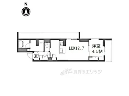 シャーメゾン六条荘(1LDK/3階)の間取り写真