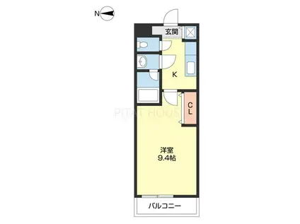 フジパレスリベーラ今福(1K/2階)の間取り写真