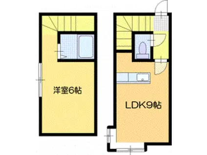 コーポ白楊(1LDK/1階)の間取り写真