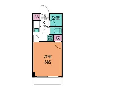 コーポ恵門(1K/3階)の間取り写真