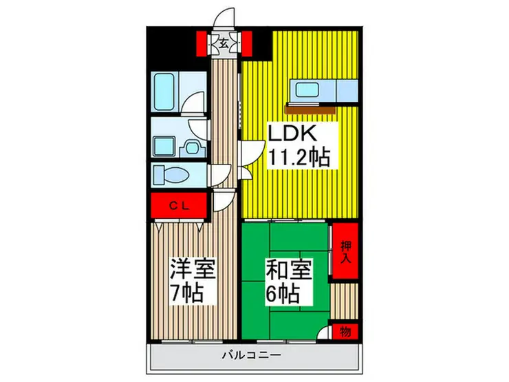 フクロク・ハイ・マンション3号館 9階階 間取り