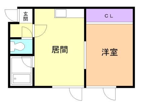 コーポあい(1DK/1階)の間取り写真