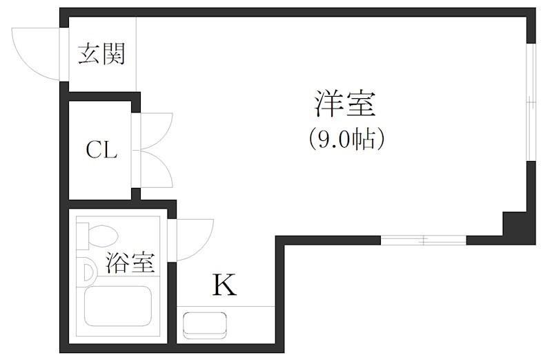 エスオーハイツ(ワンルーム/2階)の間取り写真