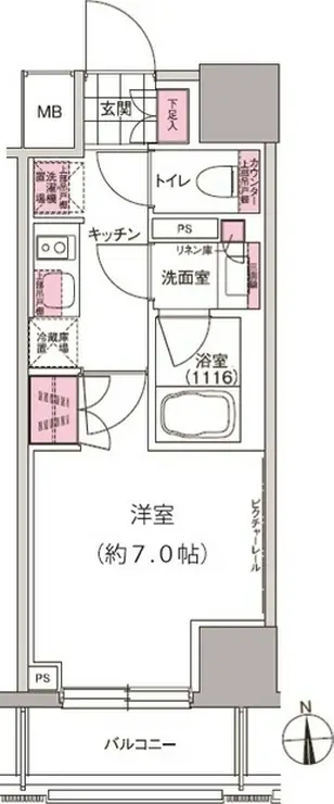 プレジリア東日本橋 9階階 間取り
