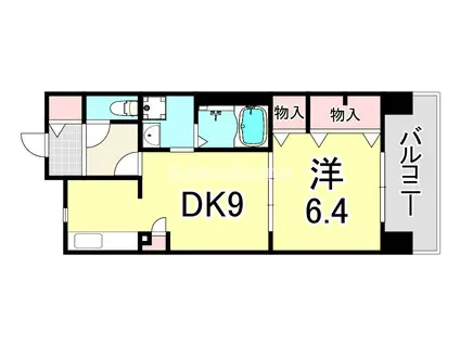 UR 浜甲子園なぎさ街27(1DK/1階)の間取り写真