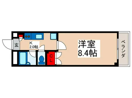 スプリングホーム(1K/1階)の間取り写真