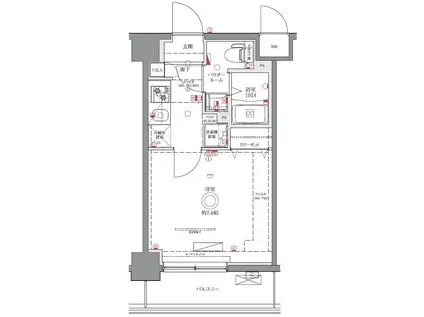 ジェノヴィア西川口II(1K/5階)の間取り写真