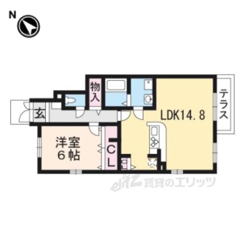 PRONITY(1LDK/1階)の間取り写真