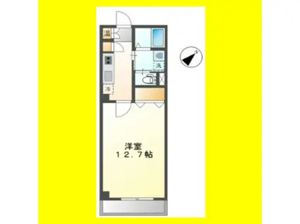 クールドノール(1K/7階)の間取り写真