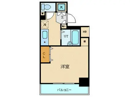 シンシア蒲田ステーションプラザ(1K/4階)の間取り写真